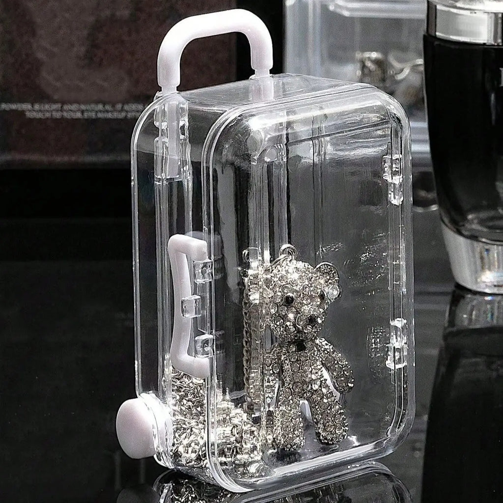 Transparent Mini Suitcase Trolley Luggage
