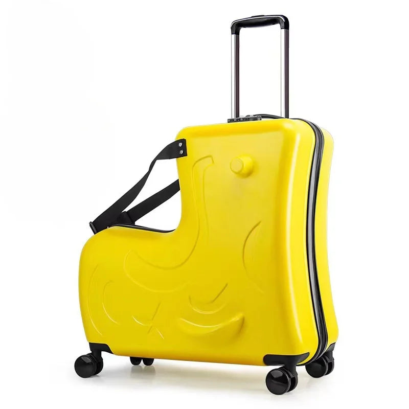 Kids Scooter Suitcase Cartoon Sit & Riding Luggage