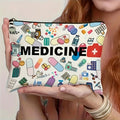 Medicine-Themed Cosmetic Travel Bag