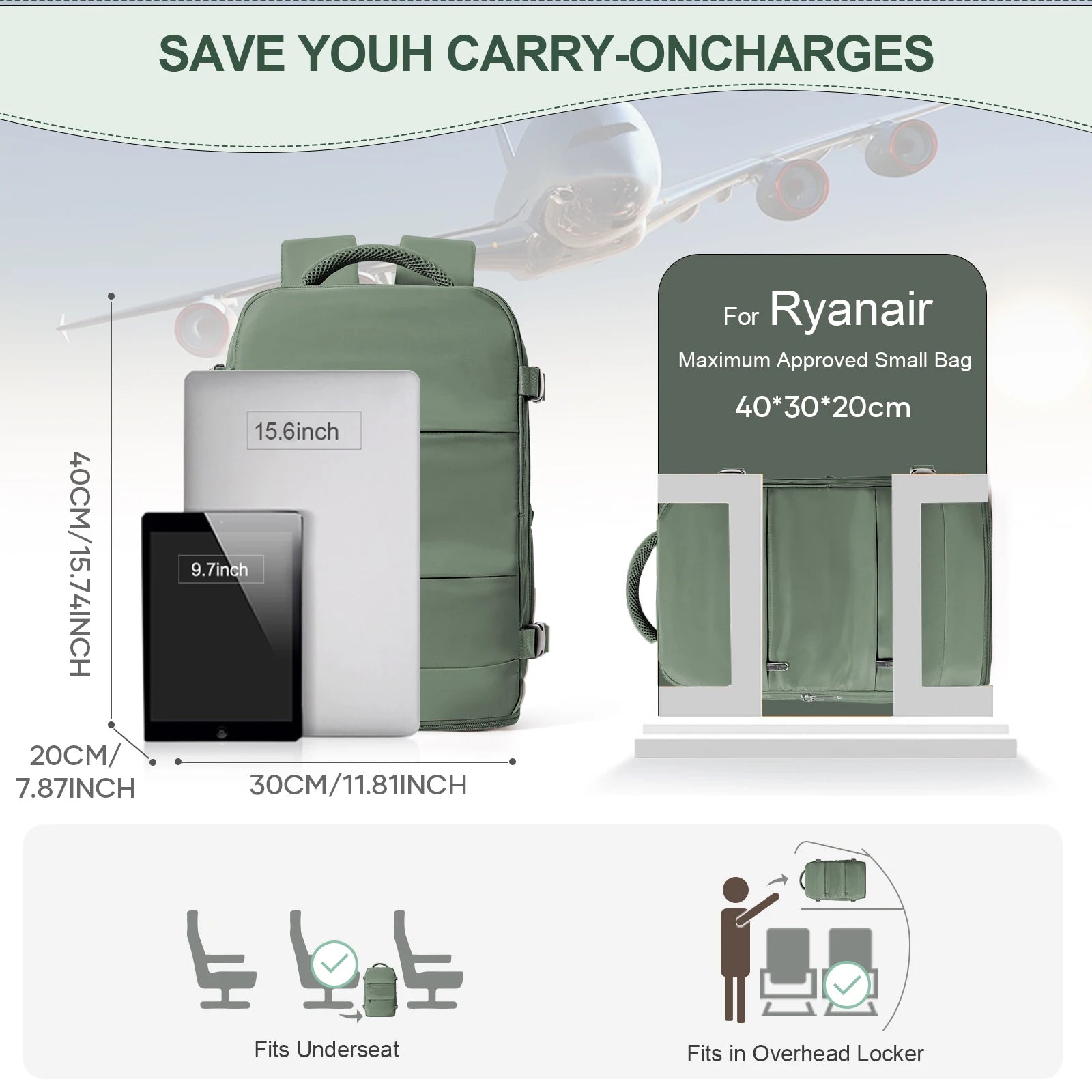 Ryanair Backpack. Cabin Bag Travel Backpack