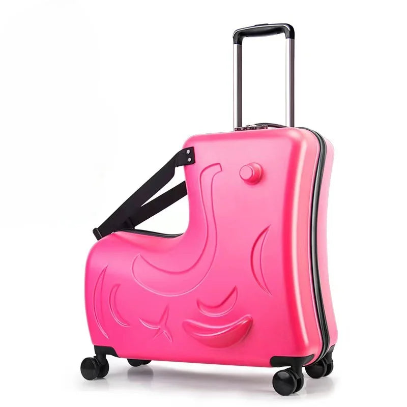 Kids Scooter Suitcase Cartoon Sit & Riding Luggage