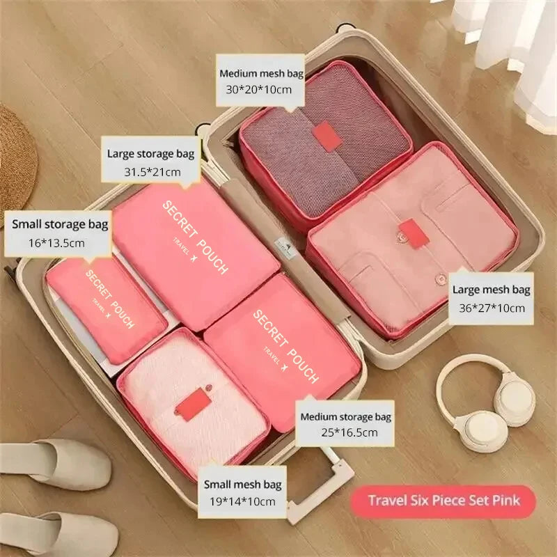 6pcs Travel Storage Bag