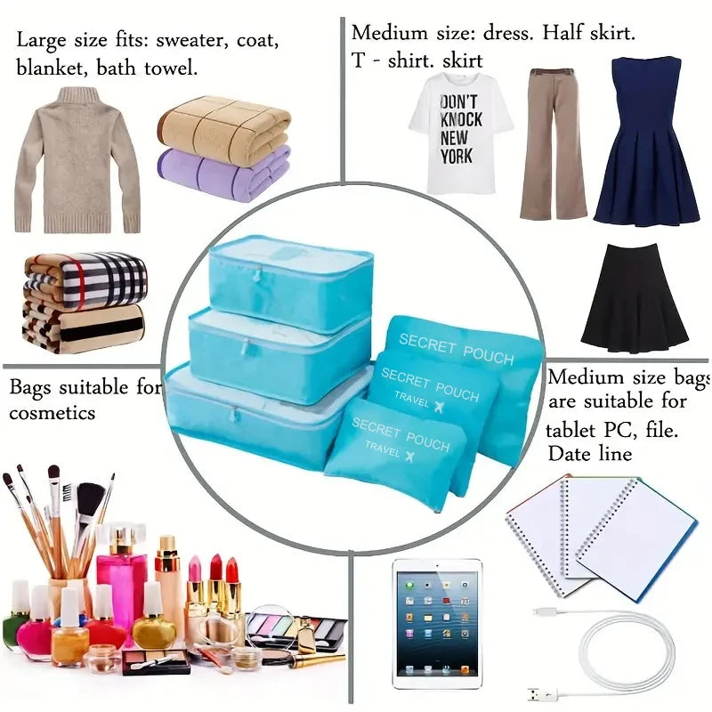 6pcs Travel Storage Bag