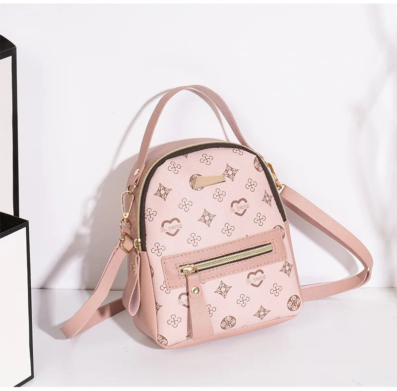 Flower backpack ladies bag .school bag