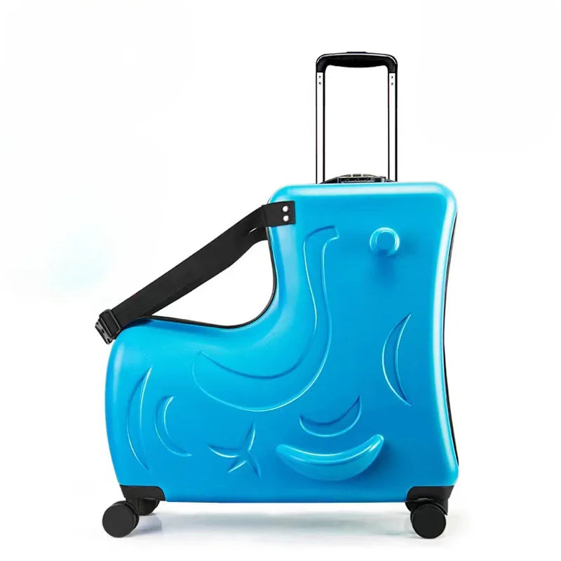 Kids Scooter Suitcase Cartoon Sit & Riding Luggage