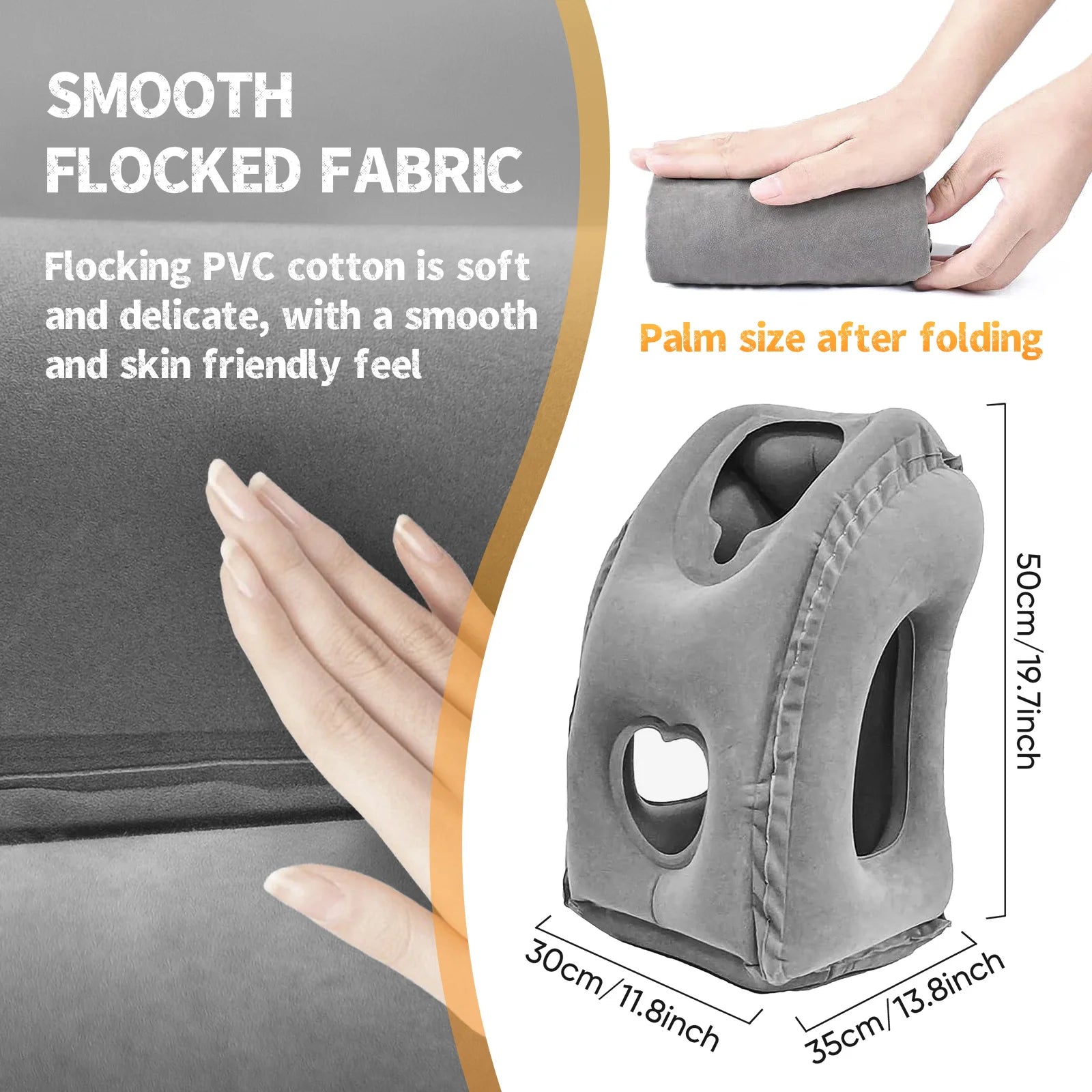 Inflatable Travel Pillow With Head support