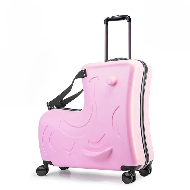 Kids Scooter Suitcase Cartoon Sit & Riding Luggage