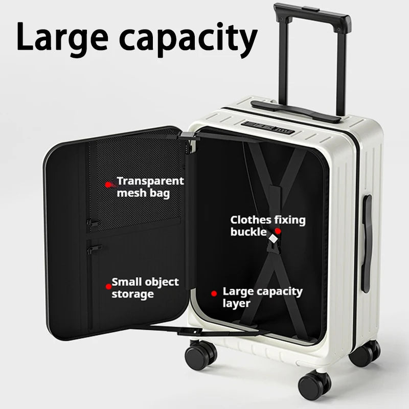 Modren Front-Opening Shinner Luggage