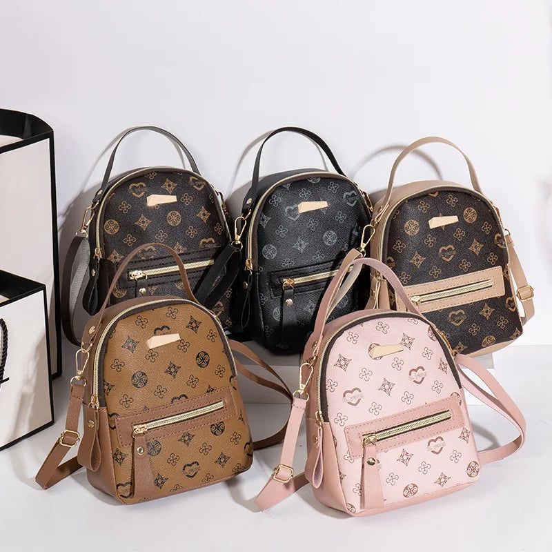 Flower backpack ladies bag .school bag