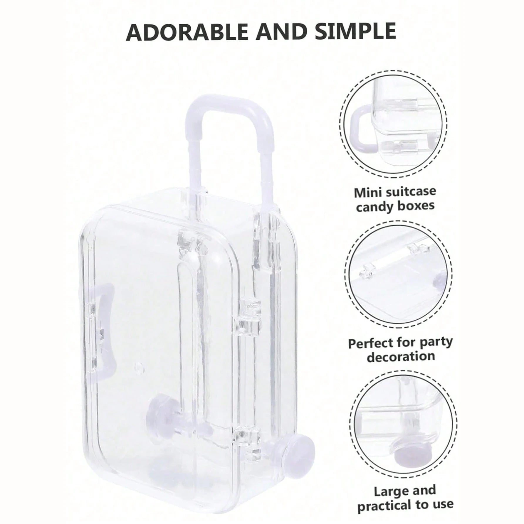 Transparent Mini Suitcase Trolley Luggage