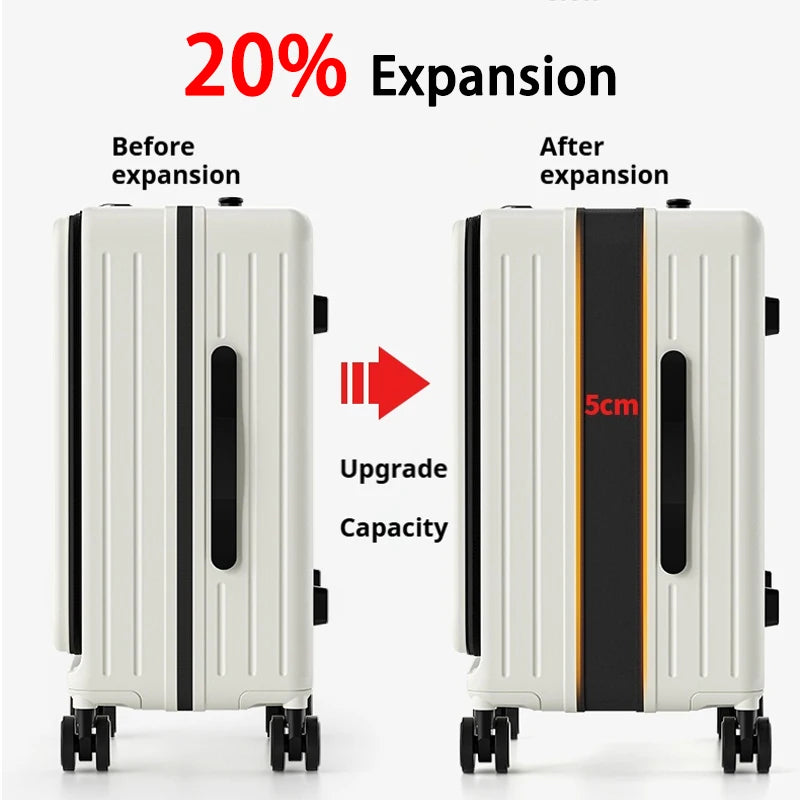 Modren Front-Opening Shinner Luggage